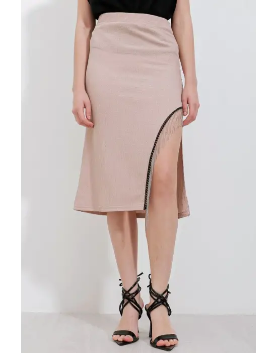 1890 Zincir Detaylı Etek - Bisküvi