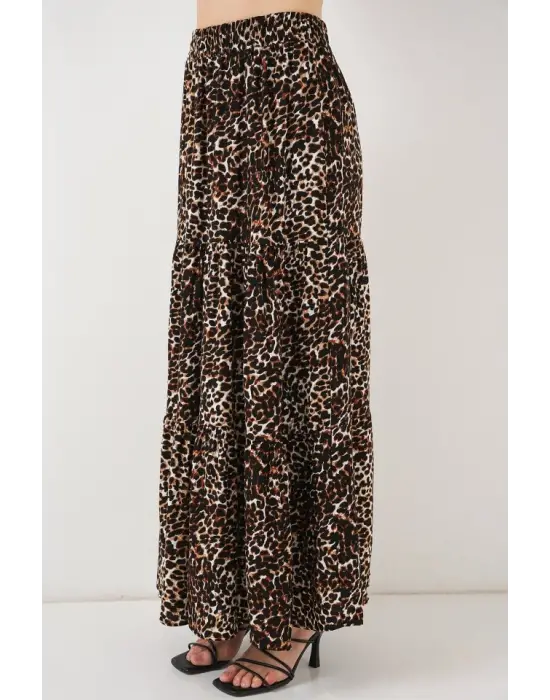 Etnik Desenli Uzun Etek