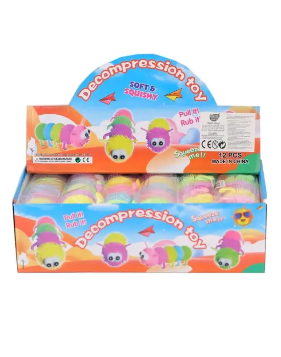 Omarı Renkli Işıklı Dikenli Elastik Böcek