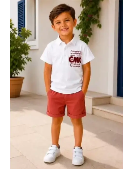 2/10 Yaş Keten Tişört Denim Şort Çocuk Takımı