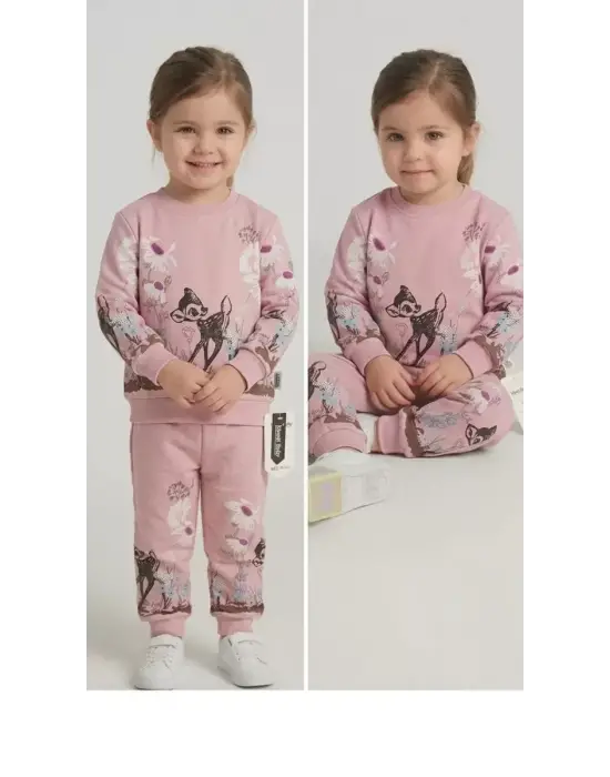 2-3-4-5 Yaş Ceylan Baskılı Penye Çocuk Takımı