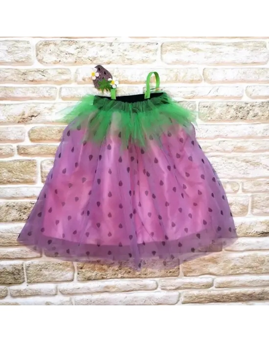 Etkileyici Çilek Kostüm Kız Çocuk Elbise