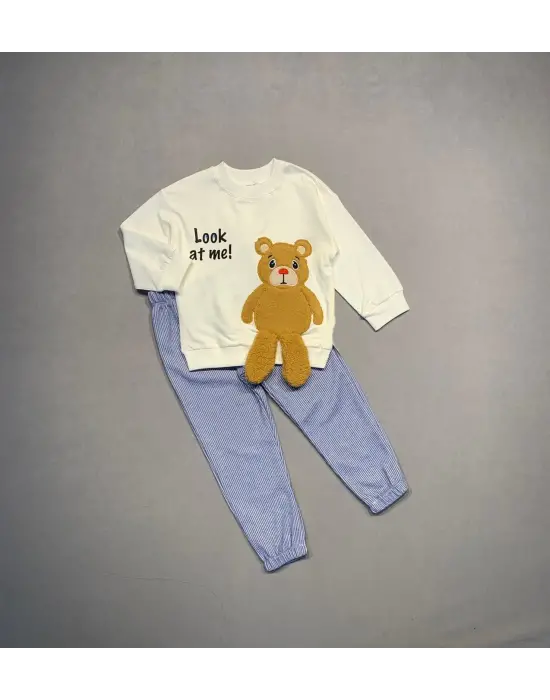 Etkileyici 2li Çocuk Takımı Ekru