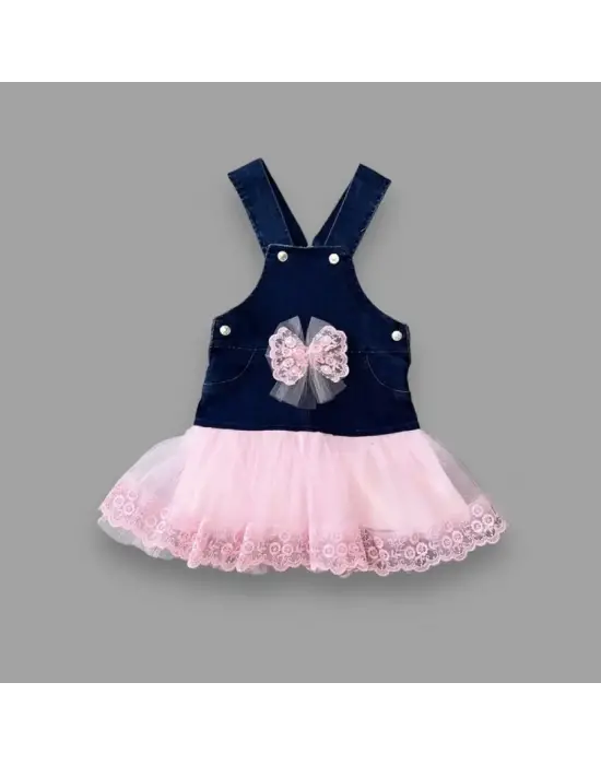 Trend Tül Etek Salopet Kız Çocuk Elbisesi