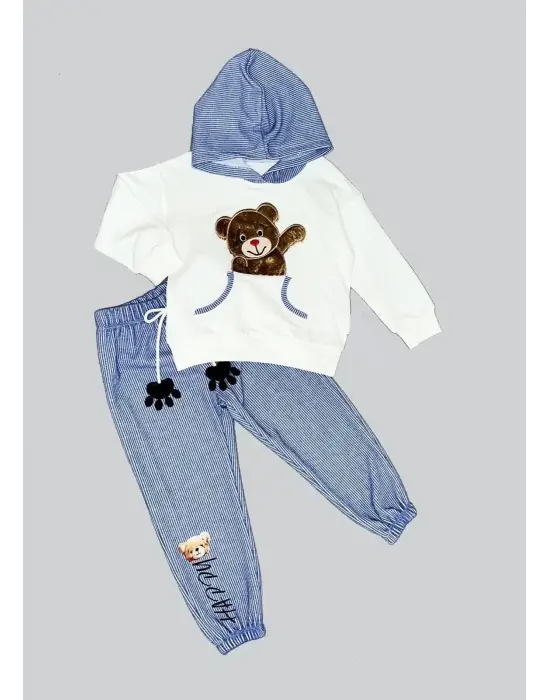 Yumuşak Pelüş Ayı Desenli Çocuk Takımı