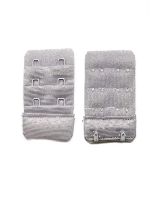 2 Adet Agraf Sütyen Uzatma Kopçası 3 Sıra / 2 Kanca Gri