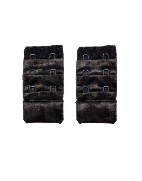 2 Adet Agraf Sütyen Uzatma Kopçası 3 Sıra / 2 Kanca Siyah