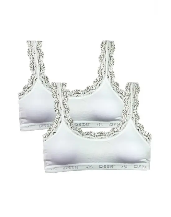 Omarı Dantel Nakış İşlemeli Bambu Kadın Büstiyer