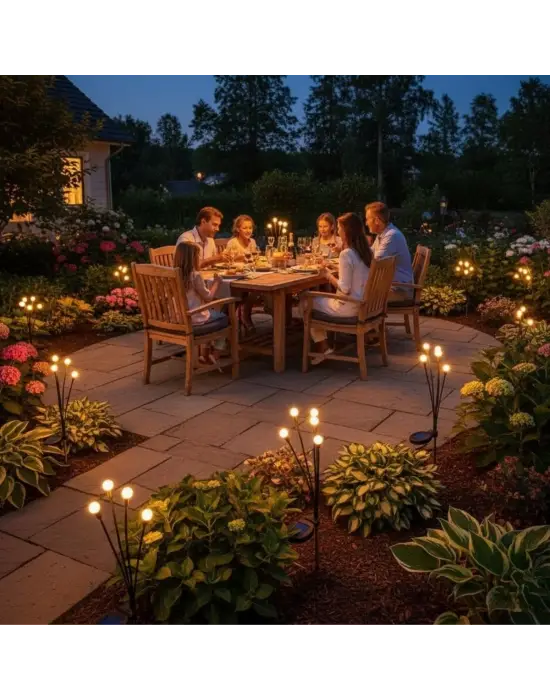 2 Adet Güneş Enerjili Plastik Bahçe Lambası – LED Dış Mekan Top Aydınlatma, Otomatik Açılıp Kapanan Solar Işık