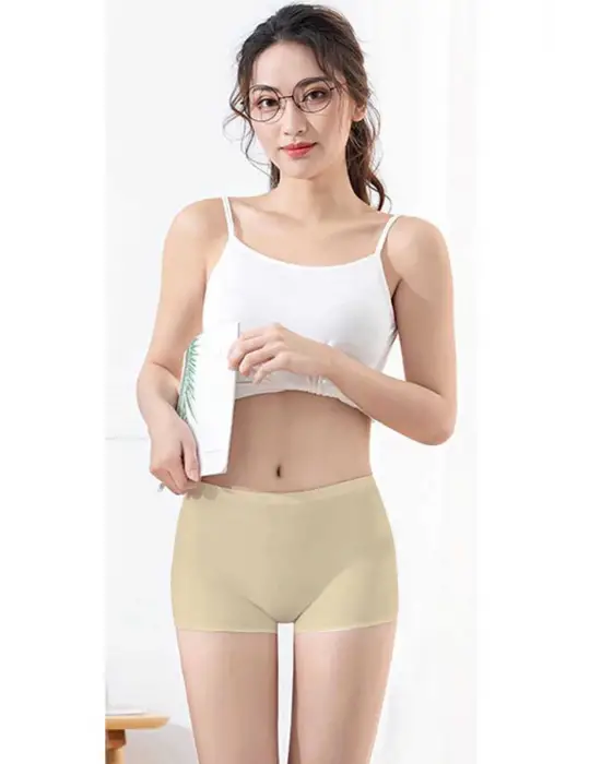 Omarı Dikişsiz Görünmez İz Yapmayan Kadın Mini Şort Boxer Seti