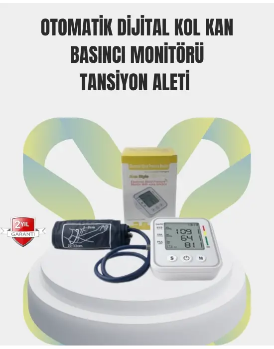 2 Kullanıcı Hafızalı Usb Uyumlu Tansiyon Ölçer