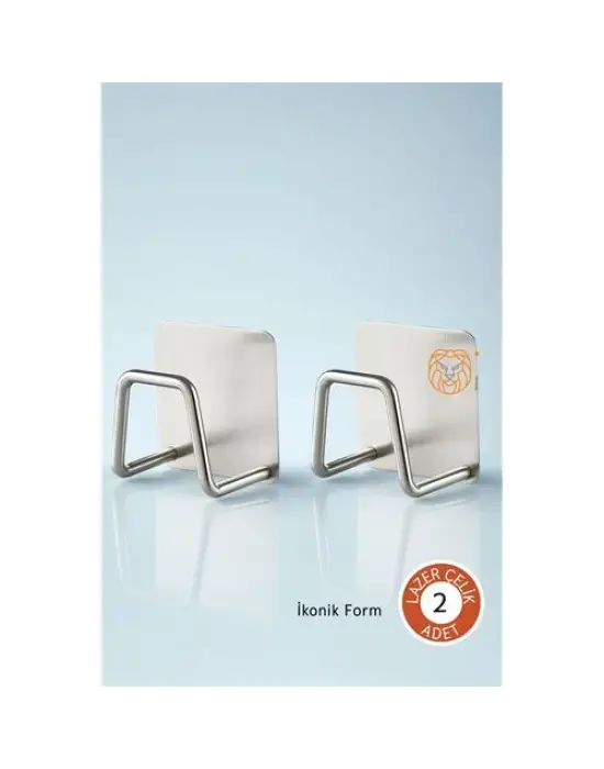 2li Banyo ve Mutfak Askı Seti - SUS304 Çelik Ultra Güçlü Yapışkanlı Askı