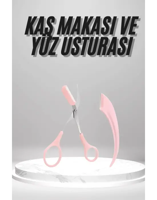 2li Kaş Bakım Seti Taraklı Kaş Makası Ve Kaş Usturası Kaş Şekillendirici