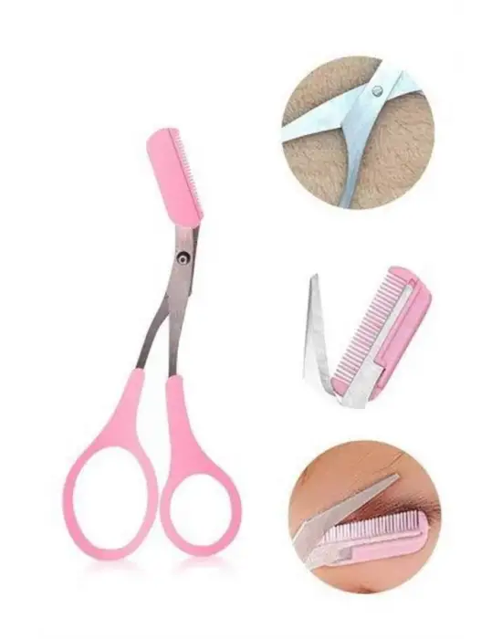 2li Kaş Bakım Seti Taraklı Kaş Makası Ve Kaş Usturası Kaş Şekillendirici