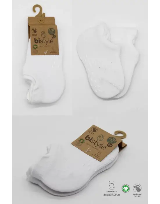 Omarı Kaymaz Basic Penye Çorap 2li Paket - Beyaz