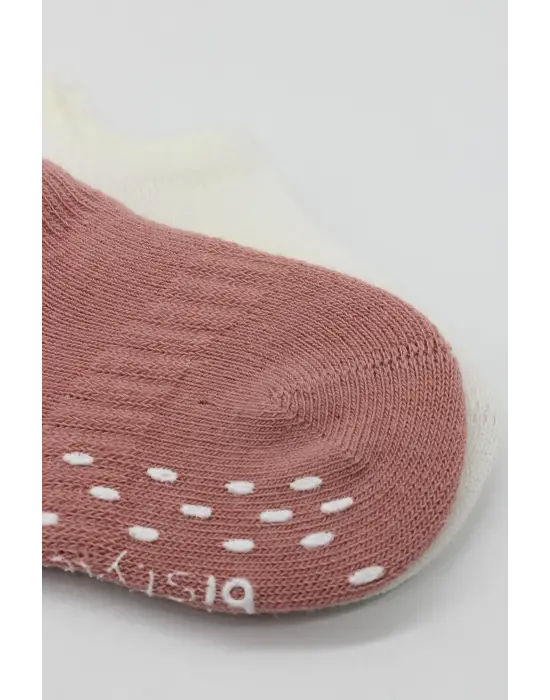 Omarı Renkli Kaymaz Penye Çorap 2li Paket