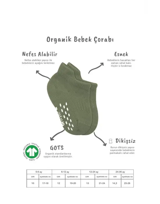 Omarı Renkli Kaymaz Sneakers Penye Çorap Seti