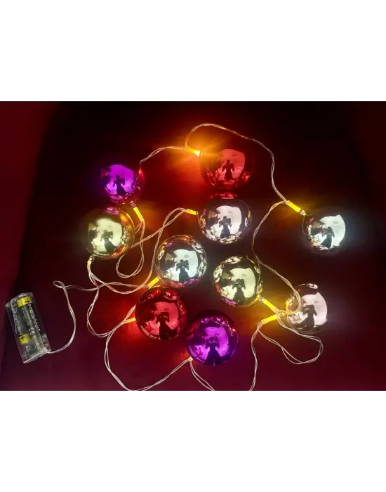 2 Metre 10 Led Pilli 2 Kademeli Parlak Top Led