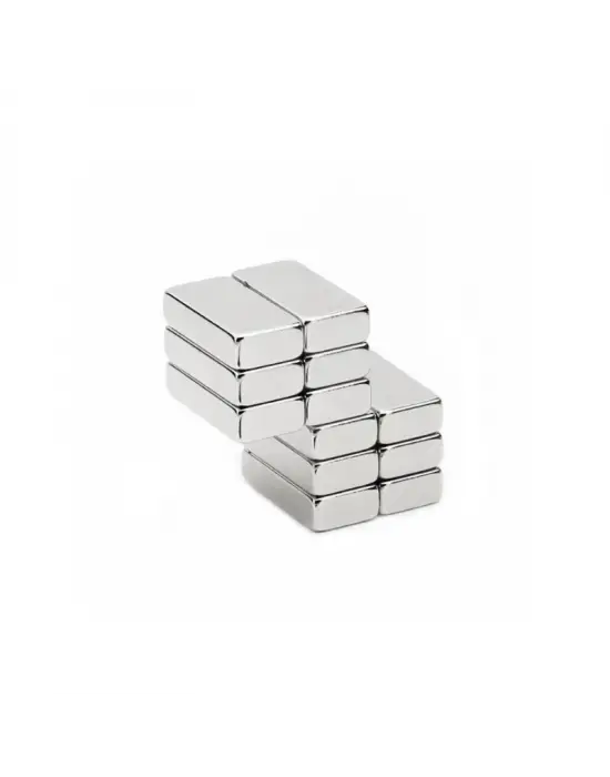 20 Adet 20x10x5 Mm Neodyum Magnet N35 Güçlü Mıknatıs Köşeli Ve Dayanıklı Nikel Kaplama