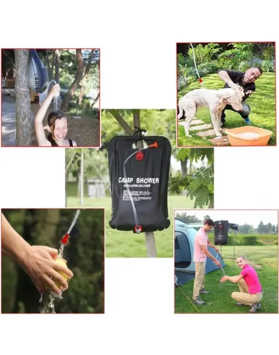 20 Litre Solar Isıtıcılı Kamp Duş Torbası