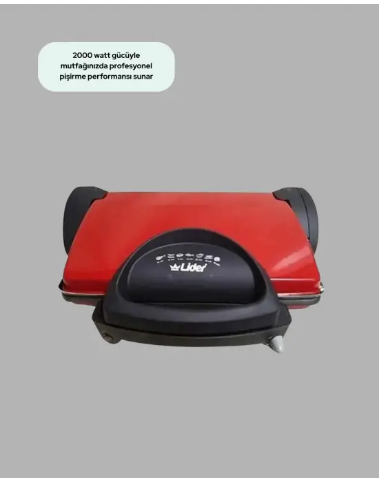 2000 Watt Teflon Tost Makinesi – Geniş Plaka, Ayarlanabilir Isı, Kolay Temizlik