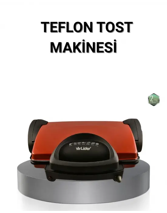 2000 Watt Tost Makinesi 6 Dilim Kapasiteli Döküm Plakalı Üç Kademeli Isı Ayarlı