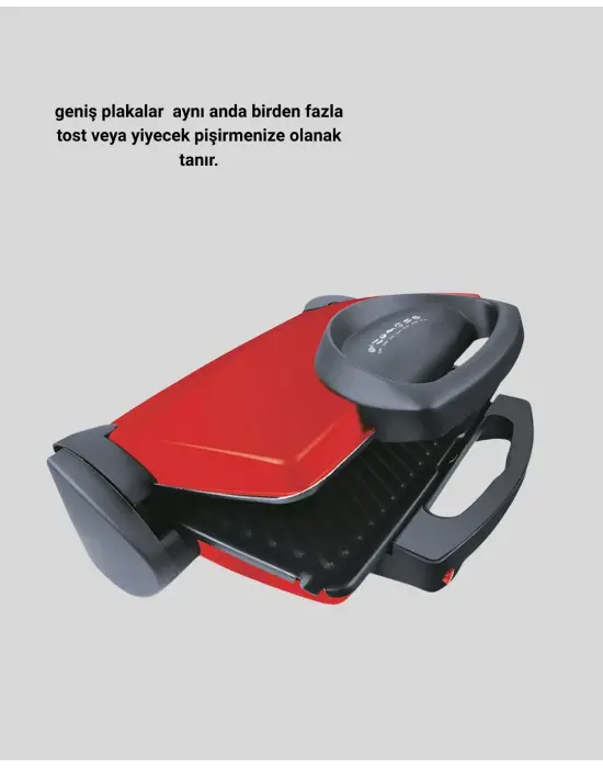 2000 Watt Tost Makinesi 6 Dilim Kapasiteli Döküm Plakalı Üç Kademeli Isı Ayarlı