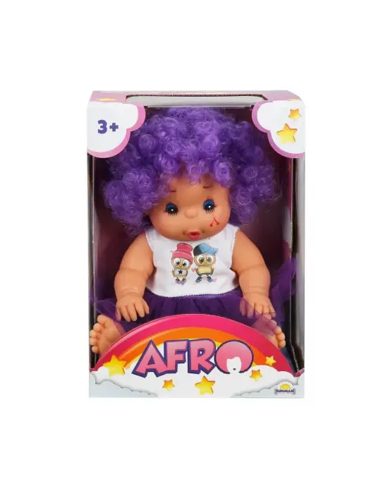 20040 Afro Kıvırcık Saçlı Bebek 23 cm -Sunman