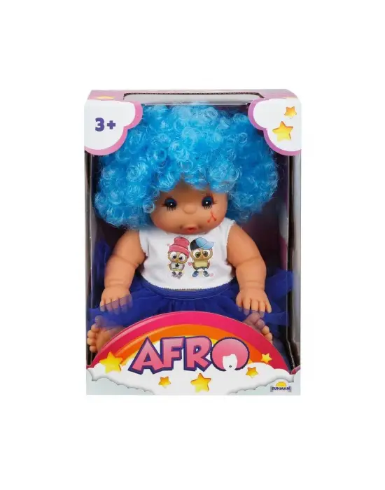 20040 Afro Kıvırcık Saçlı Bebek 23 cm -Sunman