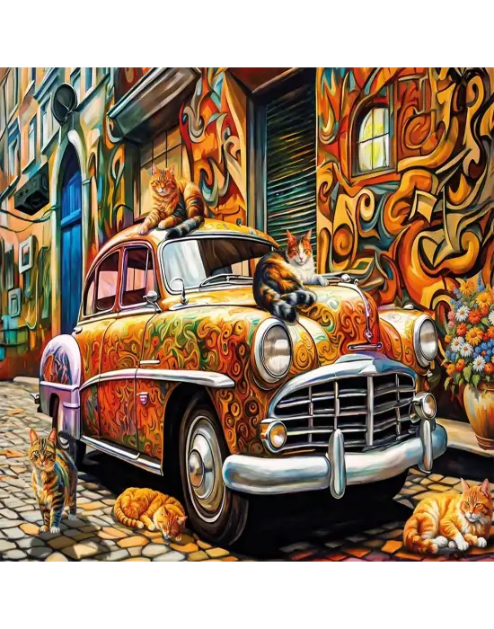 20073 PUZZLE 500 Cats Of The Car