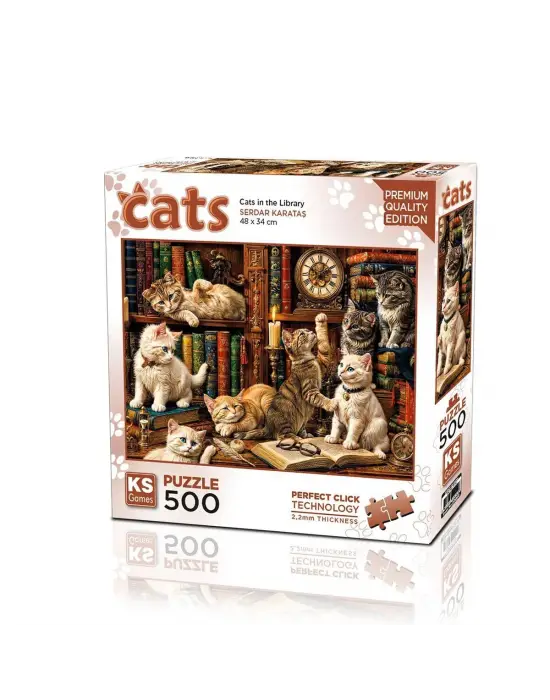 20090 PUZZLE 500 CATS İN THE LİBRARY