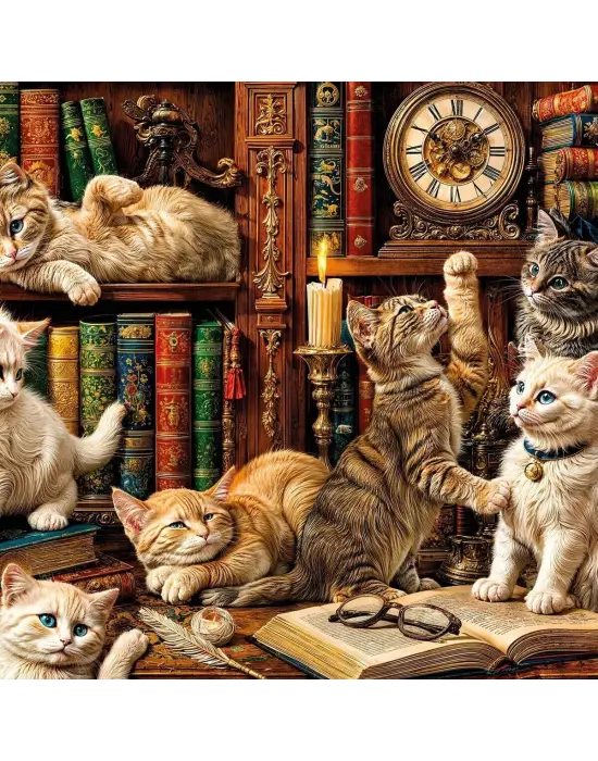 20090 PUZZLE 500 CATS İN THE LİBRARY