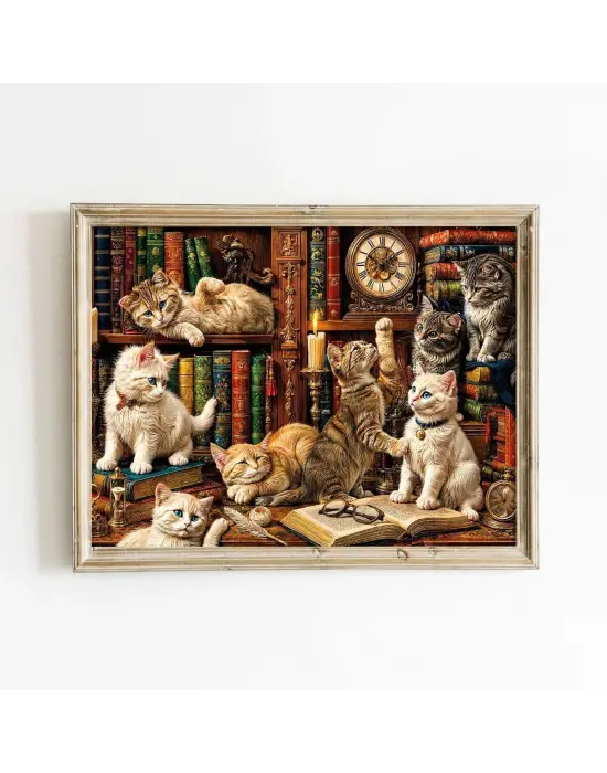 20090 PUZZLE 500 CATS İN THE LİBRARY