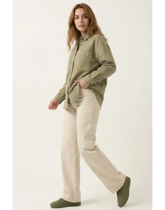 Modern Oversize Gabardin Ceket