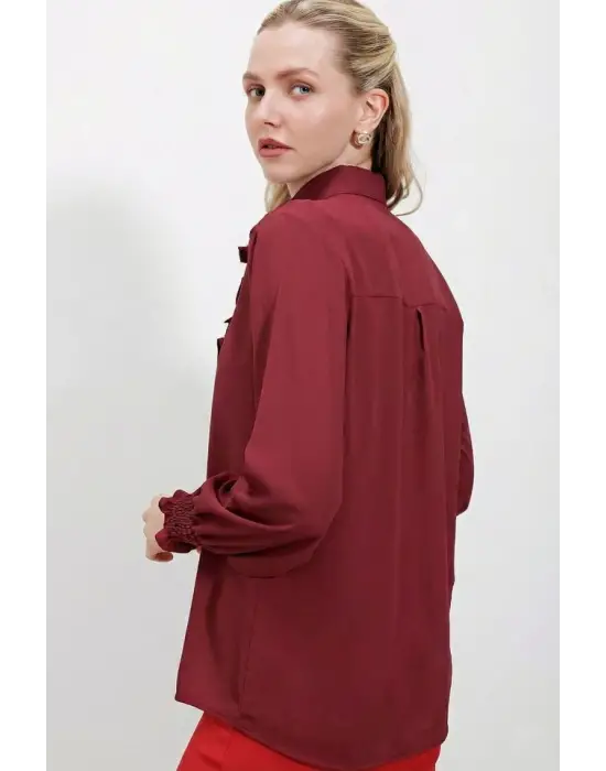 Gösterişli Fırfırlı Kol Gömlek