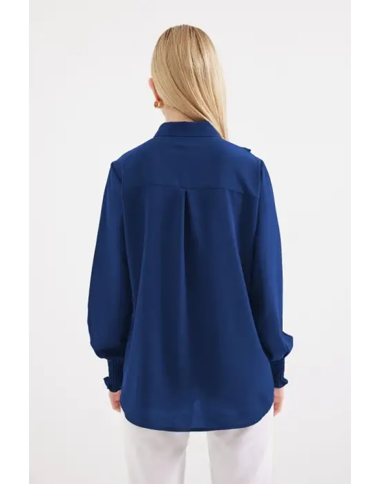 Modern Fırfırlı Uzun Kol Gömlek