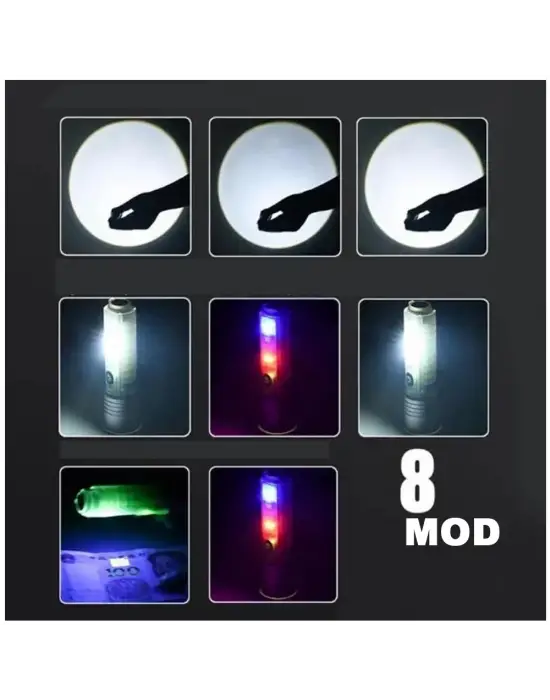 2023 Seri 8 Mod Şarjlı Yeni Nesil El Feneri  Wt-609