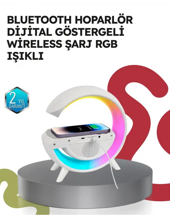2025 Model 15w Kablosuz Şarjlı Renkli Atmosfer Lambası