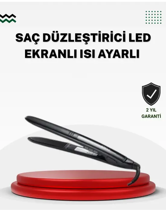 2025 Seri Profesyonel Isı Ayarlı Titanyum Kaplama Saç Düzleştirici Dijital Ekranlı
