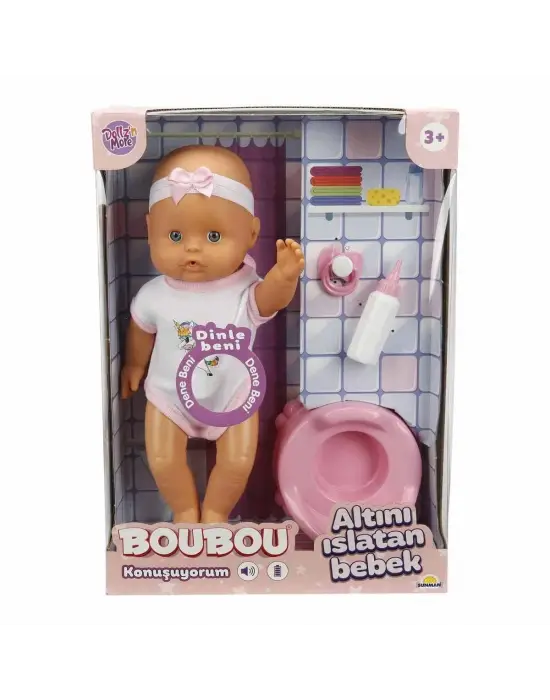 2030121 Sunman, Boubou Altını Islatan ve Konuşan Bebek Seti 30 cm