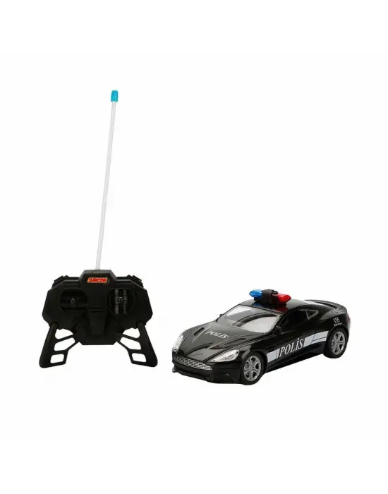 Omarı Uzaktan Kumandalı Işıklı Polis Arabası - 21 cm Boyunda
