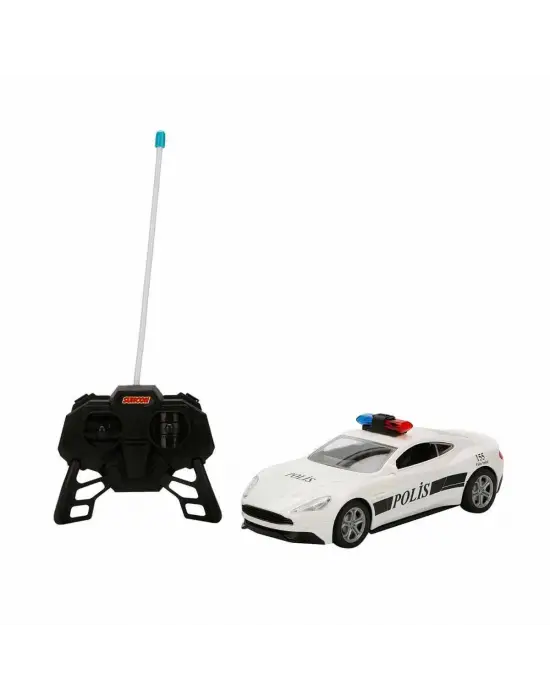 Omarı Uzaktan Kumandalı Işıklı Polis Arabası - 21 cm Boyunda