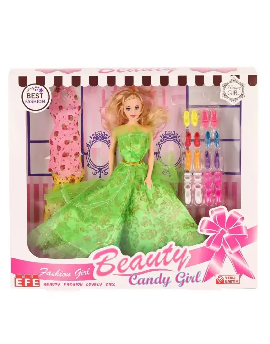 207 Ayakkabı Setli Candy Girl Bebek -Efe Toys
