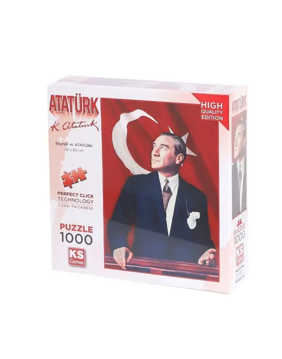 20728 Atatürk ve Türk Bayrağı 1000 Parça Puzzle -KS Puzzle