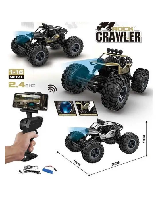 2095 1 16  Wifi Kameralı Rock Crawler Arazi Aracı 4X4 -Gepettoys