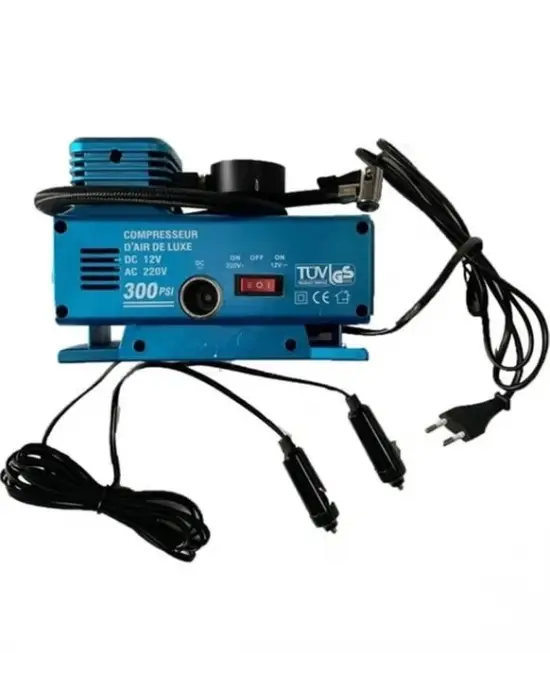 220 Volt-12 Volt 250 Psi Geniş Uygulama Yelpazesi Kompresör Lastik Hava Şişirme Oto Pompası