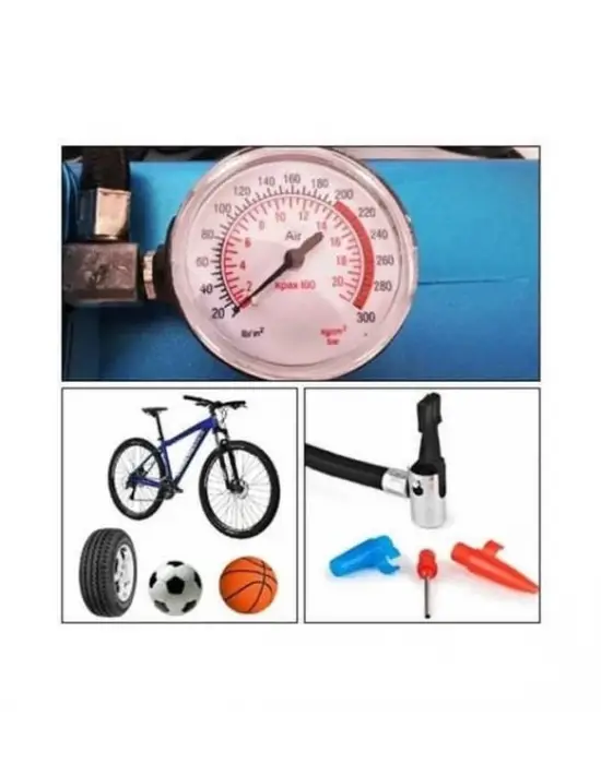 220 Volt-12 Volt 250 Psi Geniş Uygulama Yelpazesi Kompresör Lastik Hava Şişirme Oto Pompası