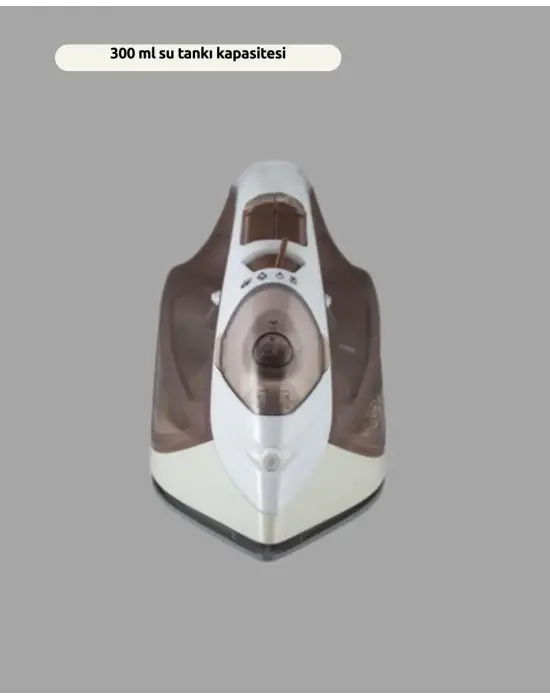 2200 Watt Buharlı Ütü Kahverengi Seramik Taban Şok Buharlı