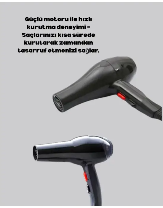 2200w Güçlü Motorlu Ergonomik Fön Makinesi