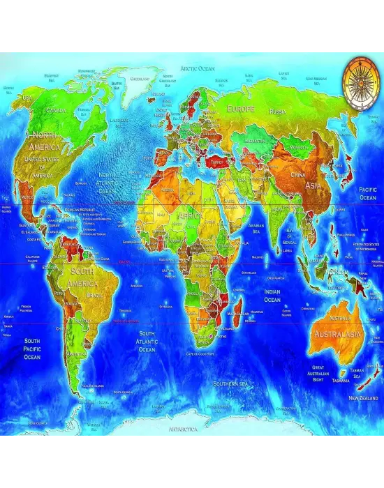 22043 PUZZLE 1500 World Political Map